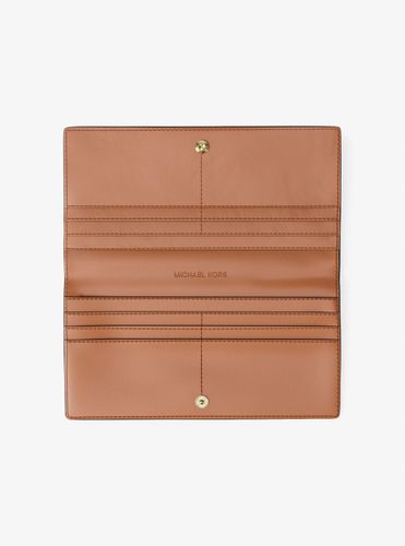 MK Grand portefeuille Carson en cuir grainé - Michael Kors - Michael Kors Outlet - Modalova