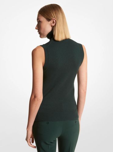 MK Pull à col roulé sans manches en cachemire - Michael Kors - MICHAEL KORS COLLECTION - Modalova