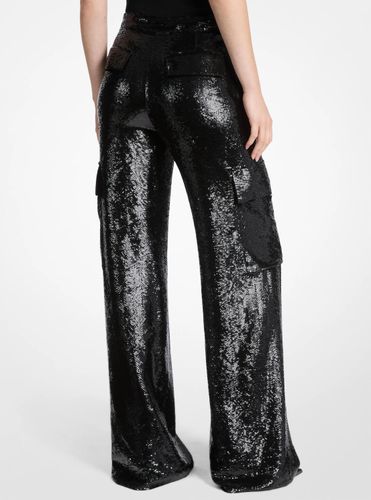 MK Pantalon cargo en georgette à sequins - Michael Kors - MICHAEL Michael Kors - Modalova