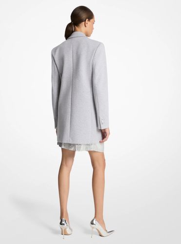 MK Blazer boyfriend en jersey de coton extensible sculptural - Michael Kors - MICHAEL KORS COLLECTION - Modalova