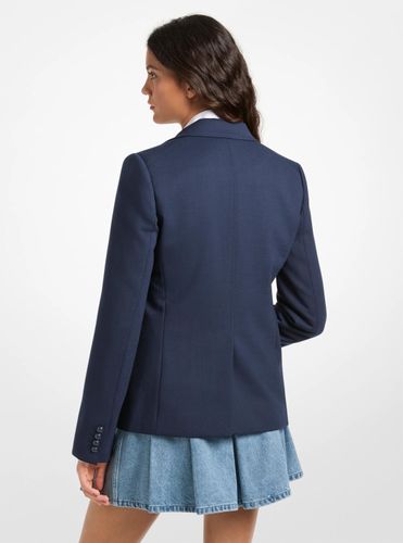 MK Blazer en sergé de laine mélangée extensible - Michael Kors - MICHAEL Michael Kors - Modalova