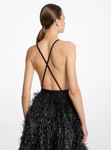 MK Body en jersey mat extensible à décolleté plongeant - Michael Kors - MICHAEL KORS COLLECTION - Modalova