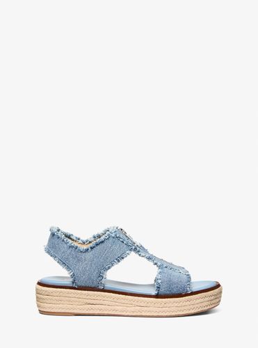 MK Sandale espadrille Berkley en denim effiloché - Michael Kors - MICHAEL Michael Kors - Modalova