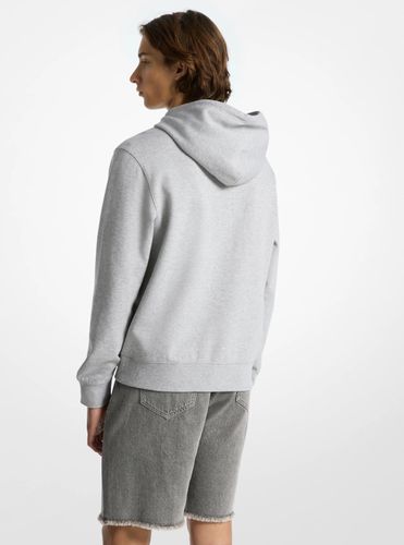 MK Pull à capuche en mélange de coton avec logo en relief - Michael Kors - Michael Kors Mens - Modalova
