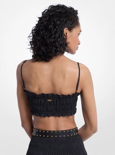 MK Brassière en popeline de coton smockée - Michael Kors - MICHAEL Michael Kors - Modalova