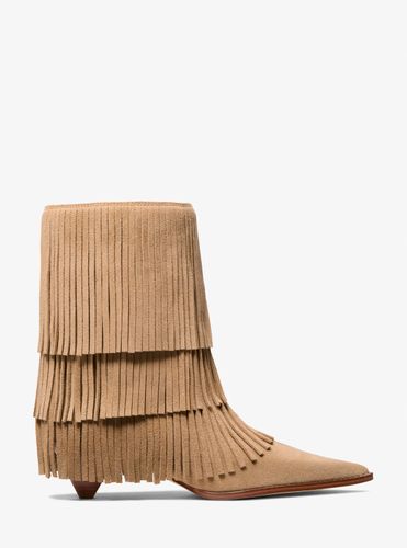 MK Botte Jayla en daim à franges - Michael Kors - MICHAEL Michael Kors - Modalova