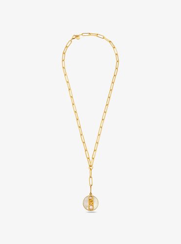 MK Collier Empire à maillons en laiton plaqué en métal précieux - Michael Kors - Modalova