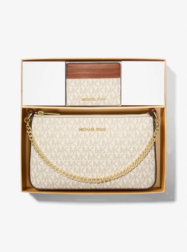 MK Coffret cadeau pochette et porte-cartes de taille moyenne avec logo - Michael Kors - Michael Kors Outlet - Modalova