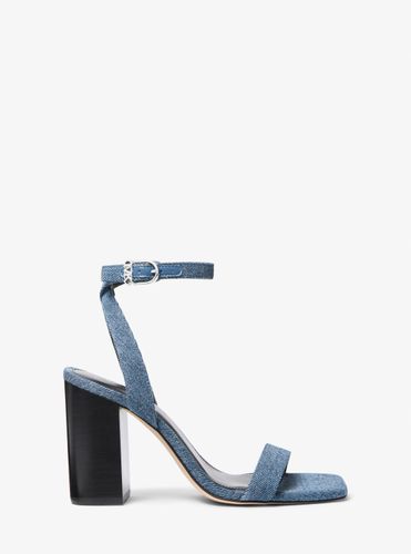 MK Sandale Merriam en denim à talon épais - Michael Kors - MICHAEL Michael Kors - Modalova