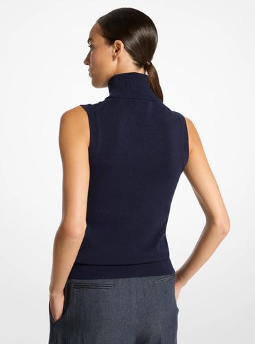 MK Pull à col roulé sans manches en cachemire - Michael Kors - MICHAEL KORS COLLECTION - Modalova