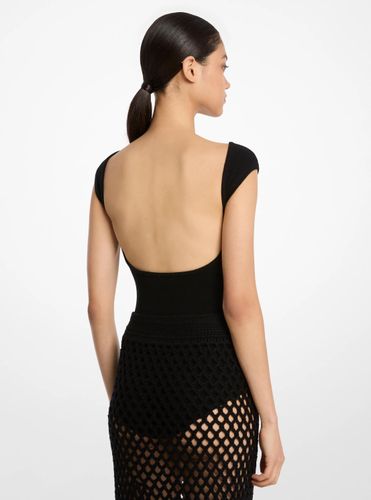 MK Body dos-nu en mélange de cachemire - Michael Kors - MICHAEL KORS COLLECTION - Modalova