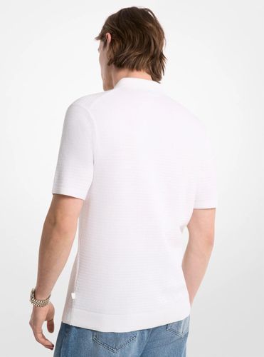 MK Polo zippé en maille de coton - Michael Kors - Michael Kors Mens - Modalova