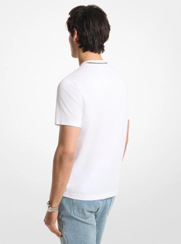 MK T-shirt en jersey de coton avec bordure à logo - Michael Kors - Michael Kors Mens - Modalova