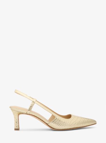 MK Escarpin Alora en cuir métallisé effet serpent en relief avec bride arrière - Michael Kors - MICHAEL Michael Kors - Modalova