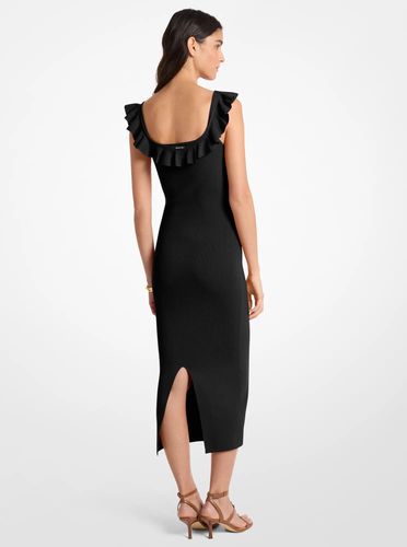 MK Robe mi-longue en viscose extensible à volants - Michael Kors - MICHAEL Michael Kors - Modalova