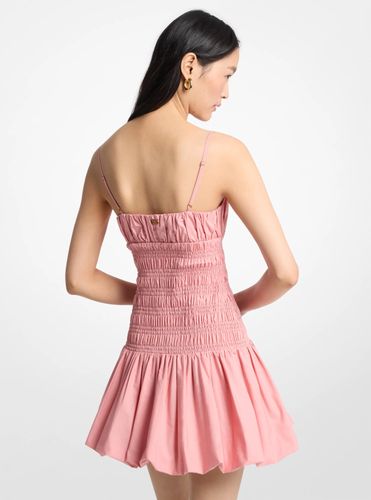 MK Robe ballon smockée en popeline de coton - Michael Kors - MICHAEL Michael Kors - Modalova
