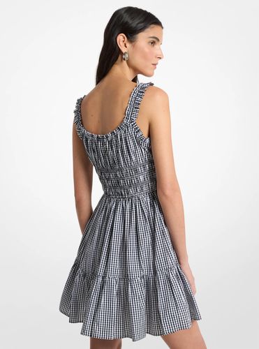 MK Mini-robe smockée en coton à imprimé vichy - Michael Kors - MICHAEL Michael Kors - Modalova