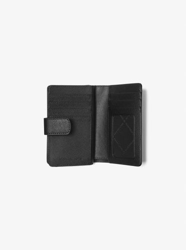 MK Portefeuille de taille moyenne en cuir à grain croisé - Michael Kors - Michael Kors Outlet - Modalova