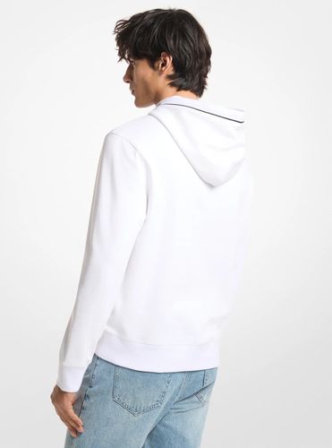 MK Pull à capuche en coton mélangé avec bordure à logo - Michael Kors - Michael Kors Mens - Modalova