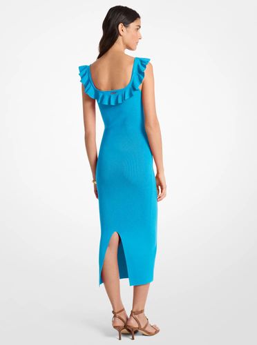 MK Robe mi-longue en viscose extensible à volants - Michael Kors - MICHAEL Michael Kors - Modalova