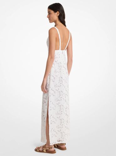 MK Robe longue en dentelle cordée fleurie - Michael Kors - MICHAEL Michael Kors - Modalova