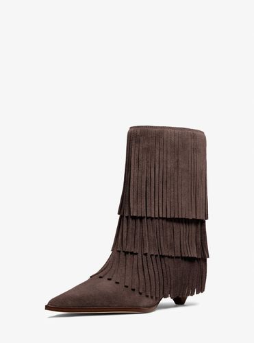 MK Botte Jayla en daim à franges - Michael Kors - MICHAEL Michael Kors - Modalova