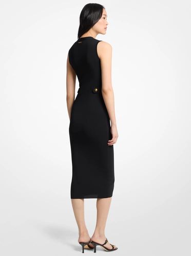 MK Robe mi-longue en tricot extensible - Michael Kors - MICHAEL Michael Kors - Modalova