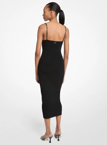 MK Robe mi-longue en mélange de viscose travaillé - Michael Kors - MICHAEL Michael Kors - Modalova