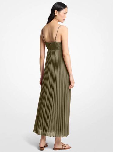 MK Robe longue en georgette plissée - Michael Kors - MICHAEL Michael Kors - Modalova