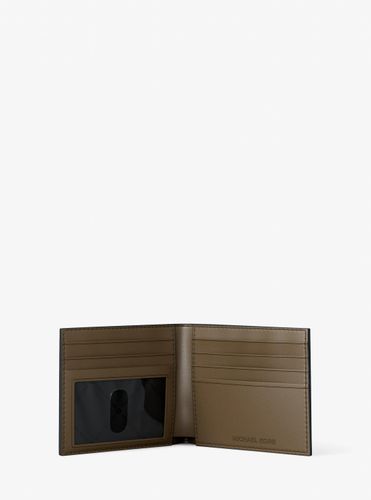 MK Portefeuille compact Hudson en cuir grainé - Michael Kors - Michael Kors Mens - Modalova