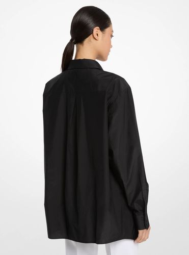 MK Chemise à col tailleur en taffetas de coton et soie - Michael Kors - MICHAEL KORS COLLECTION - Modalova