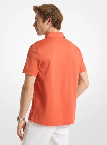 MK Polo zippé en piqué de coton mélangé - Michael Kors - Michael Kors Mens - Modalova