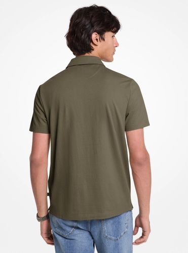MK Polo zippé en piqué de coton mélangé - Michael Kors - Michael Kors Mens - Modalova