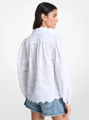 MK Chemisier en voile de coton brodé à fleurs - Michael Kors - MICHAEL Michael Kors - Modalova