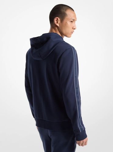 MK Pull à capuche en mélange de coton avec bande à logos et fermeture zippée - Michael Kors - Michael Kors Mens - Modalova
