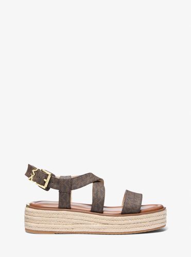 MK Sandale espadrille Lynn avec semelle compensée et logo Signature - Michael Kors - MICHAEL Michael Kors - Modalova