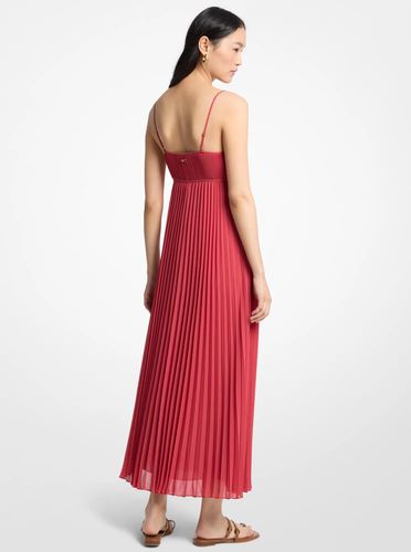 MK Robe longue en georgette plissée - Michael Kors - MICHAEL Michael Kors - Modalova