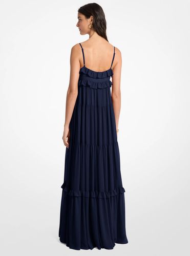 MK Robe longue à volants à plusieurs niveaux en georgette - Michael Kors - MICHAEL Michael Kors - Modalova