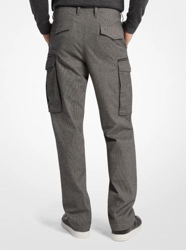 MK Pantalon cargo zippé en coton pied-de-poule - Michael Kors - Michael Kors Mens - Modalova