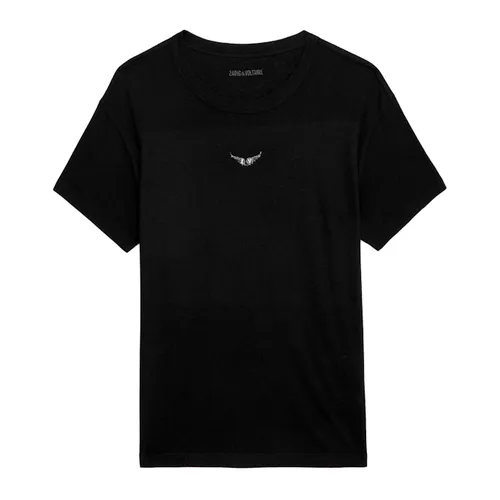 T-shirt Marta Wings Strass Noir - Taille S - Zadig & Voltaire - Modalova