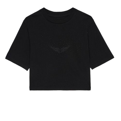 T-shirt Marta Wings Strass Noir - Taille XS - Zadig & Voltaire - Modalova