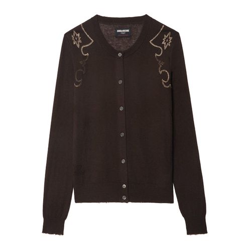 Cardigan Missya 100% Cachemire Dark Chocolate - Taille S - Zadig&Voltaire - Modalova