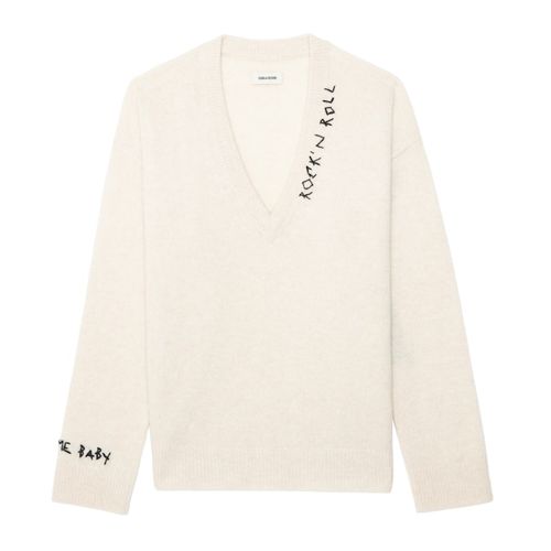 Pull Mikyz 100% Cachemire Ecru - Taille S - Zadig&Voltaire - Modalova
