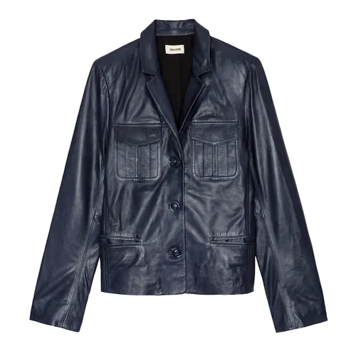 Blouson Liams 100% Cuir Marine - Taille XS - Zadig & Voltaire - Modalova