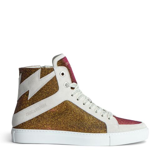 Sneakers Montantes Cuir Zv1747 High Flash Gold - Taille 36 - Zadig & Voltaire (FR) - Modalova