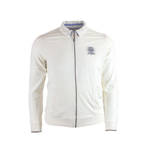 Sweatshirt zippé blanc col polo - BLACKS LEGEND - Modalova
