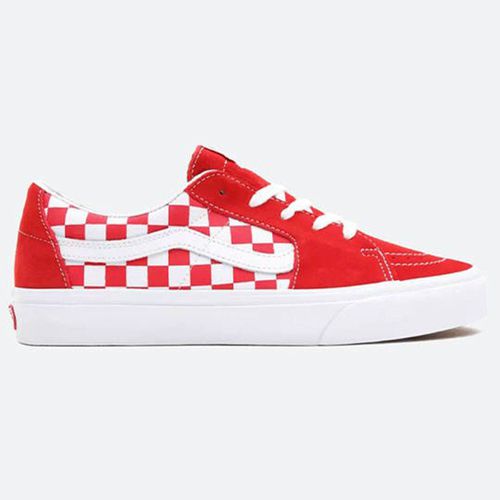 Sneakers en Toile & Velours de Cuir Sk8-Low rouge/blanc - Vans - Modalova