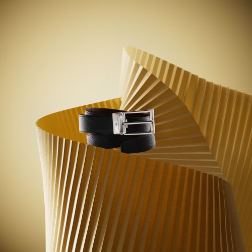 Ceinture Réversible Rectangulaire 35 mm en Cuir Sartorial - | - Cuir - MB118436 - Ceintures - MONTBLANC - Modalova