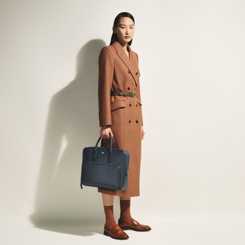 Porte-Documents Moyen Modèle avec Poche en Cuir Sartorial - Cuir - MB220332 - Porte-Documents - MONTBLANC - Modalova