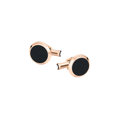 Boutons de Manchette Meisterstück avec Incrustation d'Onyx - Acier inoxydable - MB116663 - Boutons De Manchette - MONTBLANC - Modalova